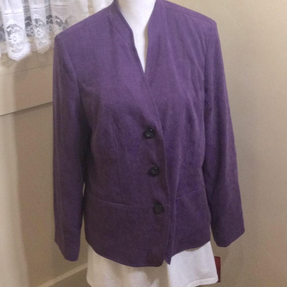 M Collection Purple .Soft Blazer Jacket